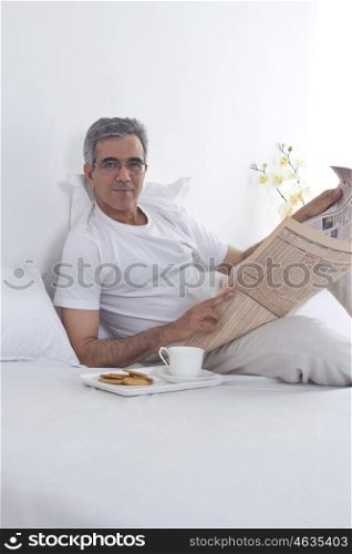 Man reading the newspaper