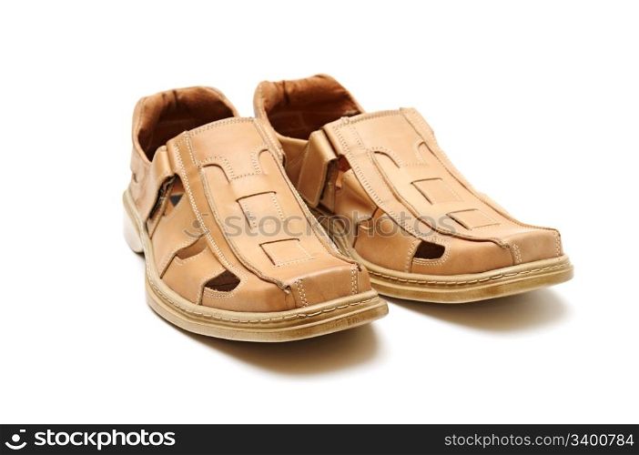 Man&rsquo;s shoes isolated on a white background