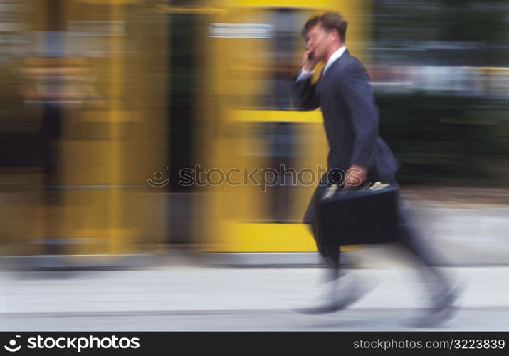 Man Running to Work