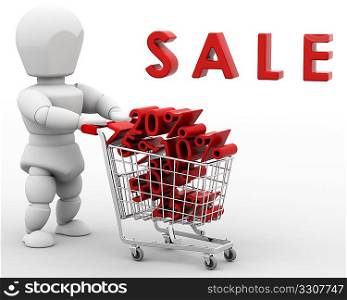 man shopping in the new year sale