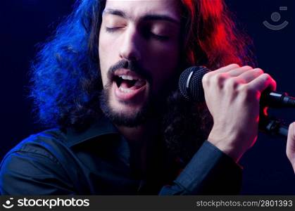 Man singing at the concert