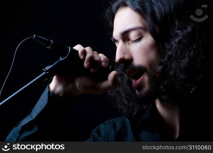 Man singing at the concert