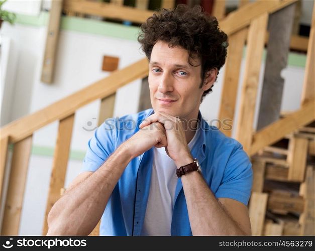 Man sitting at his desk in office