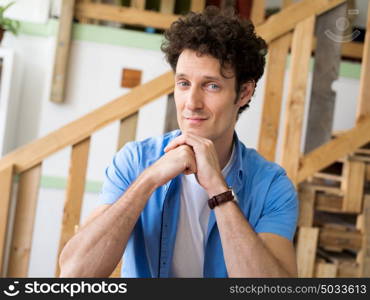 Man sitting at his desk in office