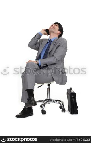 Man sitting in a chair
