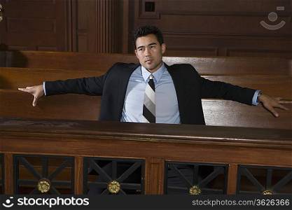 Man sitting in court