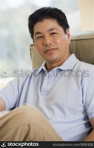 Man sitting in living room