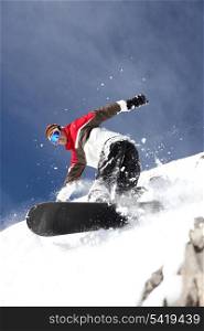 Man snowboarding