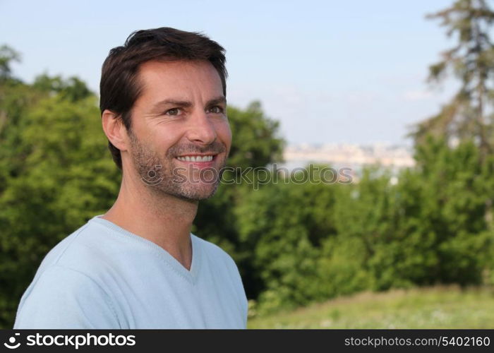 Man standing in a field