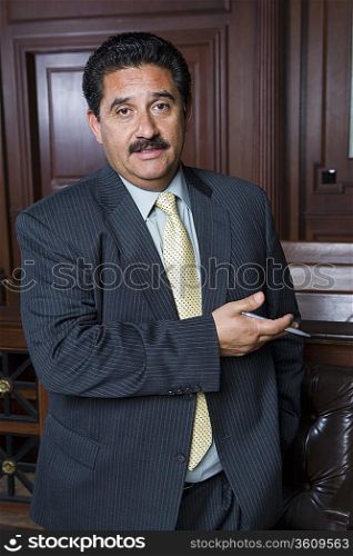 Man standing in court, portrait