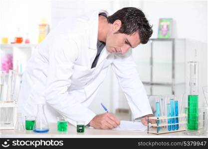 Man standing in laboratory