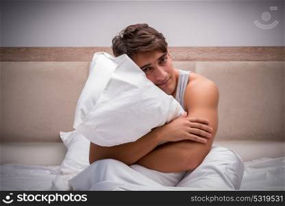 Man suffering from bad case of insomnia