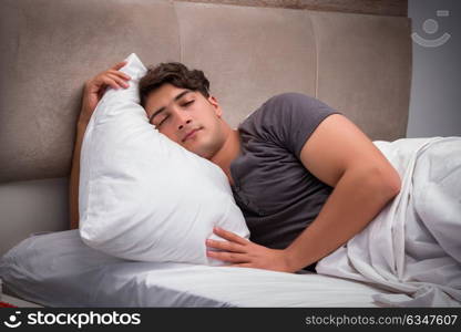 Man suffering from bad case of insomnia