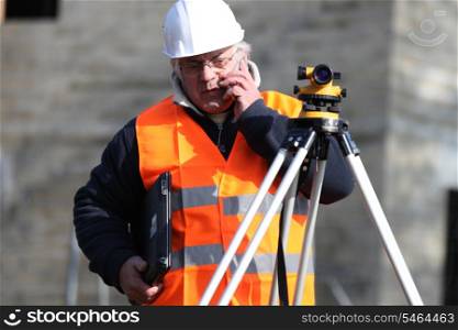 Man surveying site