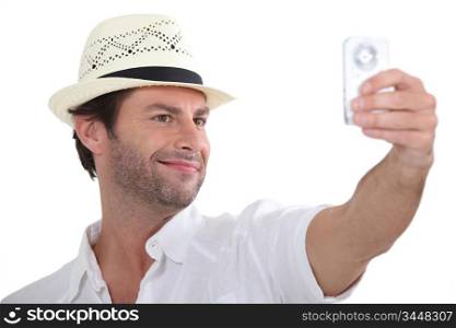 Man taking photo of himself