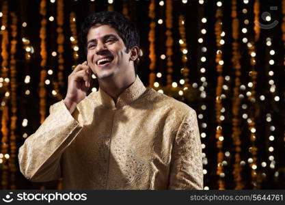 Man talking on a mobile phone