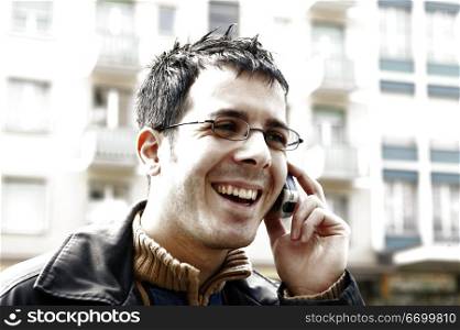 Man Talking On Cell Phone