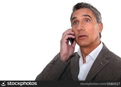 man talking on his cell phone