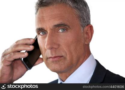 Man talking on his mobile phone