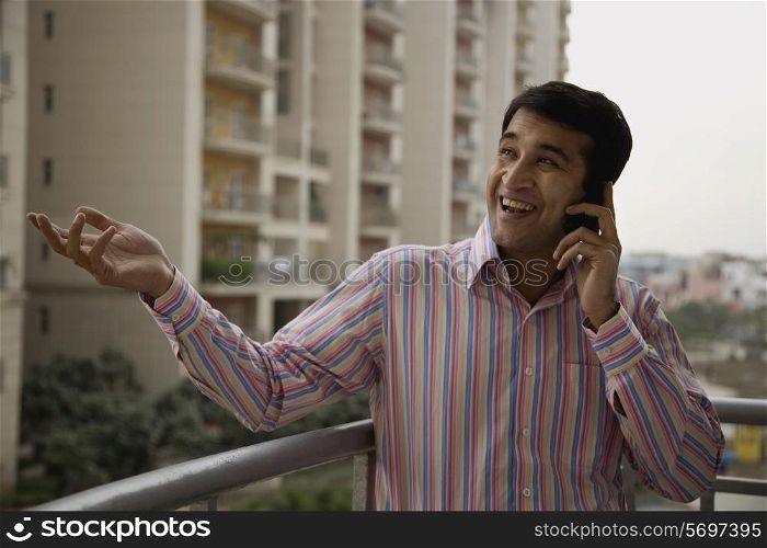 Man talking on his mobile phone
