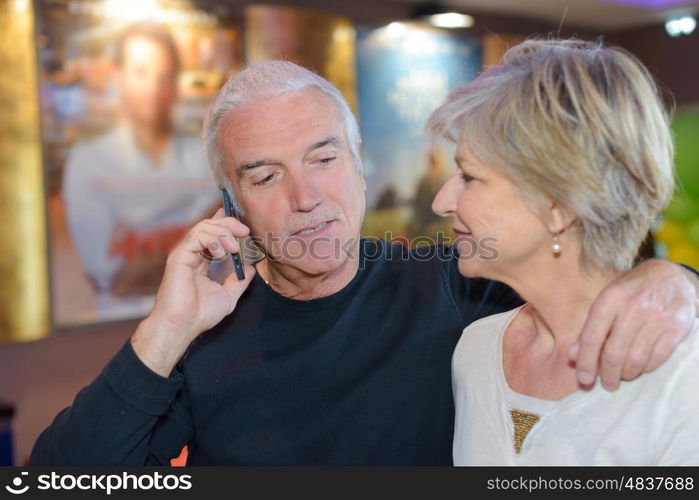 man talking on the cellular phone