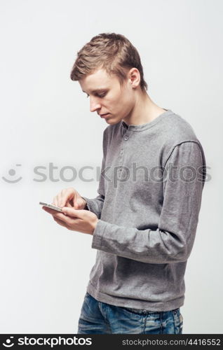 Man using a mobile phone