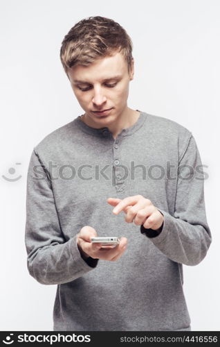 Man using a mobile phone