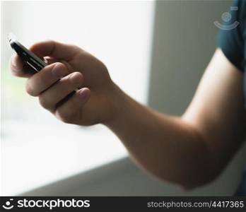 Man using a smartphone