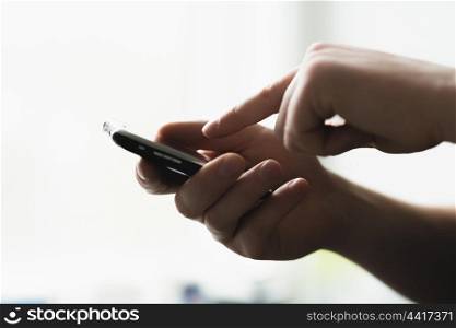 Man using a smartphone