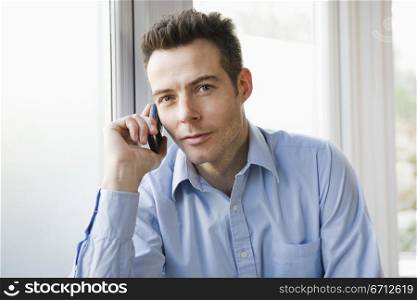 man using mobile phone