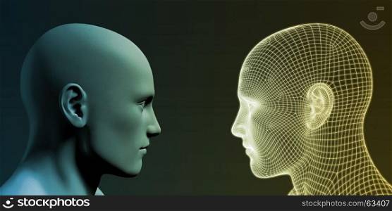 Man vs Machine Competing in the Future. Man vs Machine