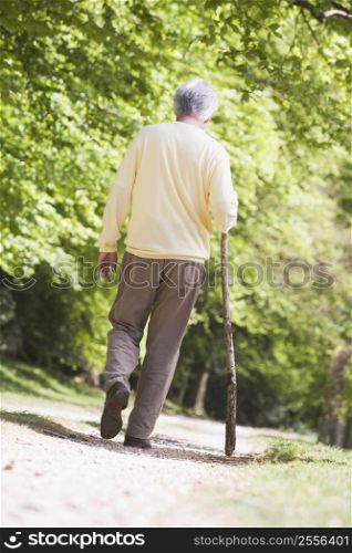 Man walking outdoors