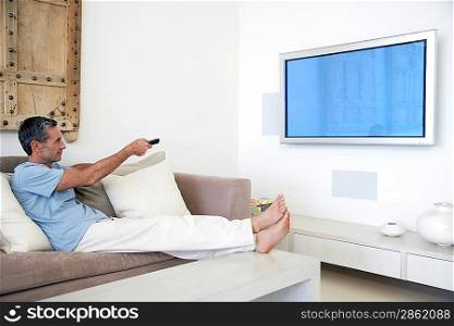 Man Watching TV