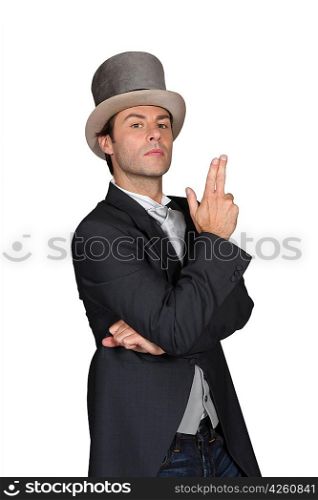 Man wearing a top hat
