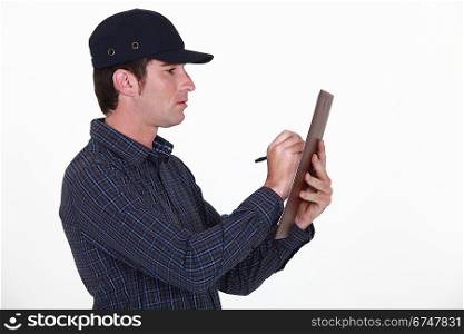 Man with a clipboard