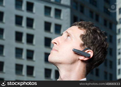 Man with a headset