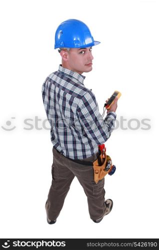 Man with a multimeter