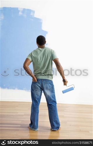 Man with a paint roller