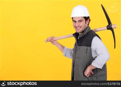 Man with a pickaxe