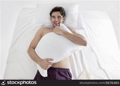 Man with a pillow