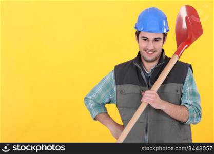 Man with a shovel