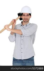 Man with a sledgehammer