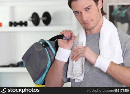 Man with a sports bag