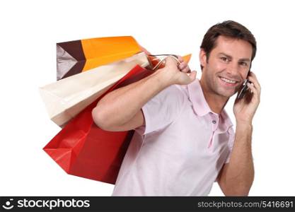 Man with bags of shopping