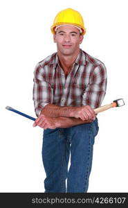 Man with hammer and chisel