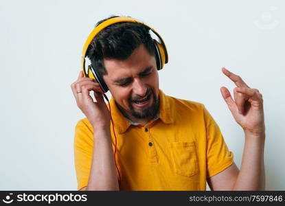 Man with headphones