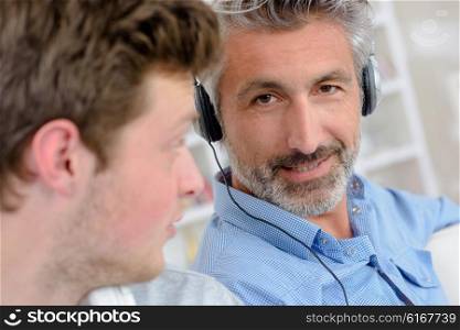 man with headset