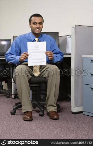 Man with his resume