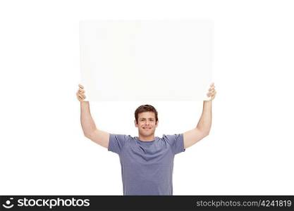 Man with placard
