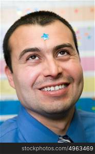 Man with star on his forehead